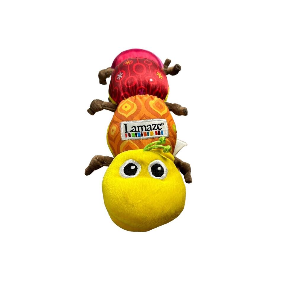 Lamaze Growth Chart Caterpillar Plush Crinkle Squeak Rattle Colorful Musical 22”